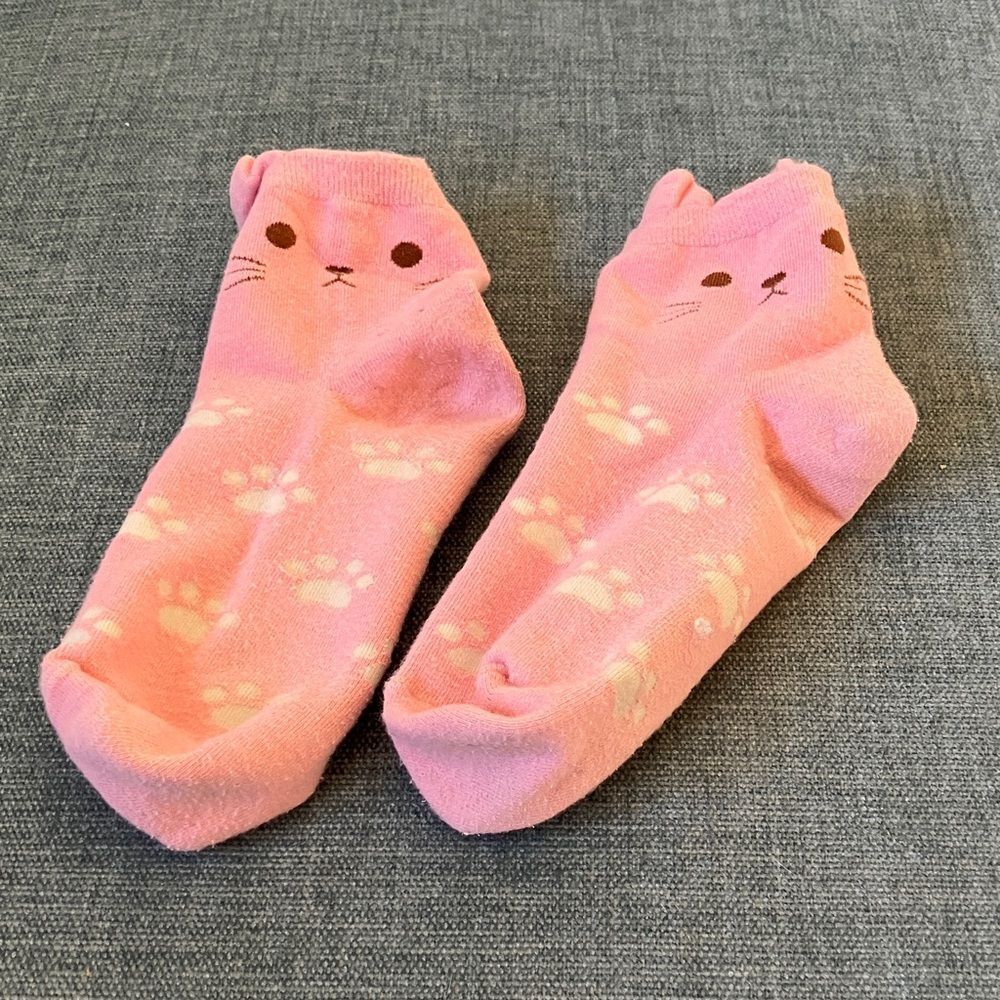 Pink Cat Socks
